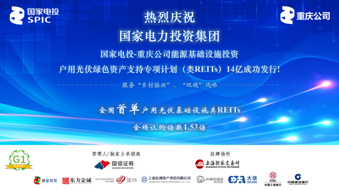 ca88官网评估助力国家电投重庆公司完成类REITs项目